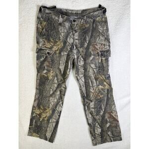Guide Series Camo Cargo Pants Large Realtree Hardwoods Adjustable Buckle Waist
